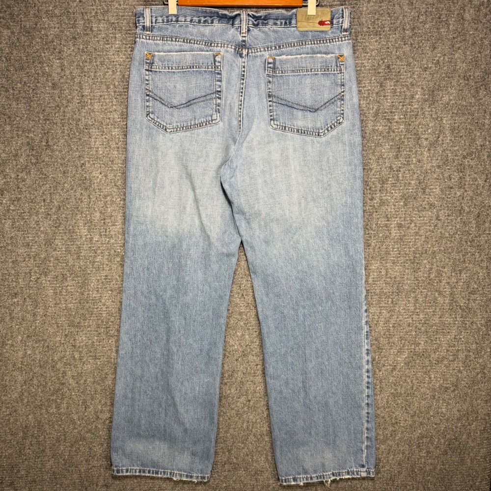 Tony Hawk Mens Baggy Jeans Light Wash Y2K Skate Denim 34x30.5 9.5" Leg Opening